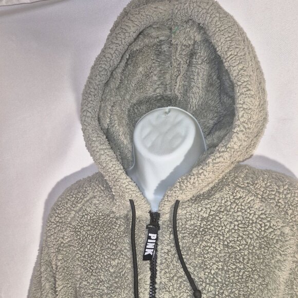 PINK by Victoria's Secret Hooded jacket, zippered bust, pouch pockets, size Med. - Picture 12 of 16